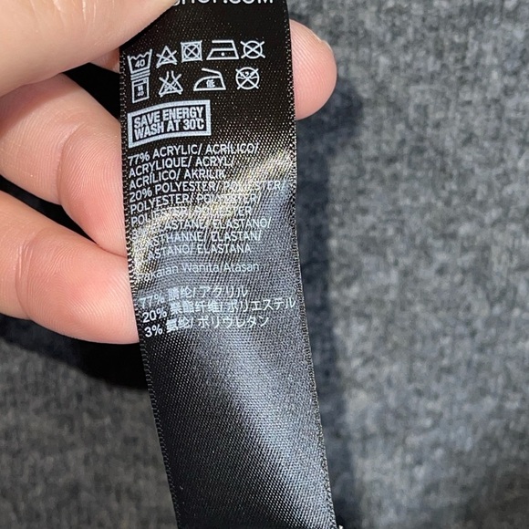 TOPSHOP Gray Ribbed Bell Sleeve Cowl Neck Cozy Oversized Pullover Sweater Size 2 - Picture 10 of 11